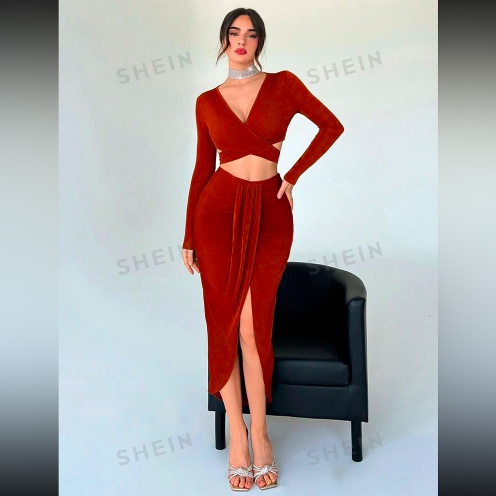 Rust colored two piece set